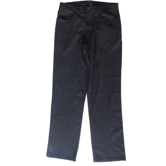 🔴CLEARANCE🔴 Size 33x32 Kenneth Cole Charcoal Pinstriped Pants - Picture 1 of 2